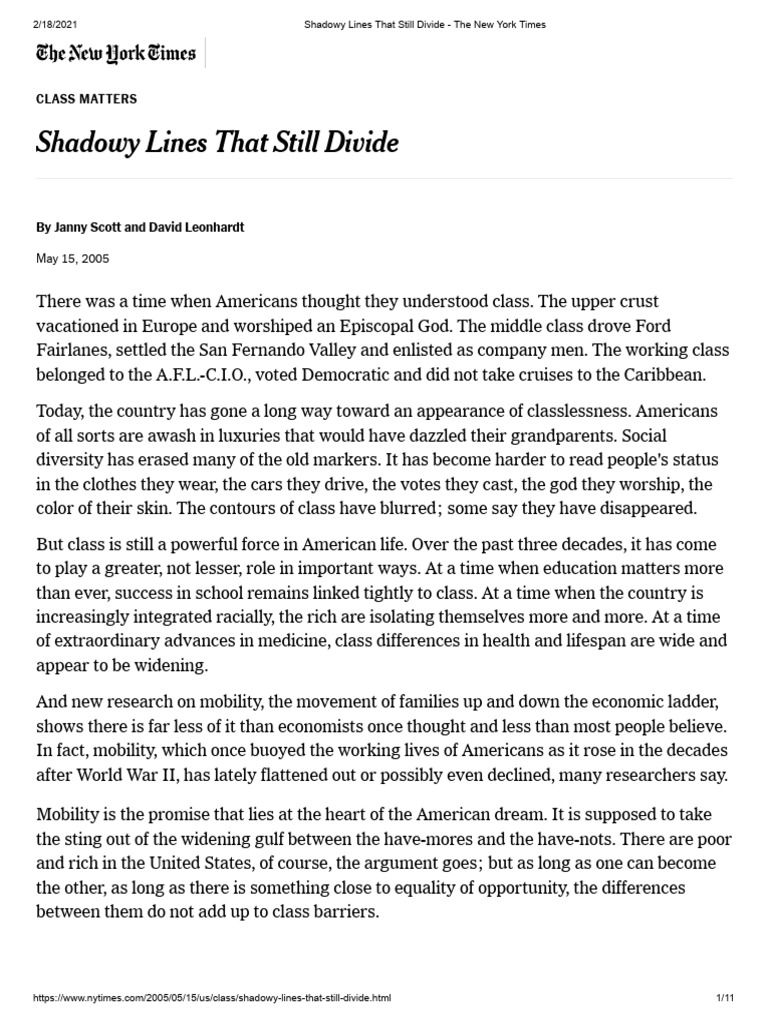 Understanding Class Divisions in America | PDF | Social Mobility | Poverty