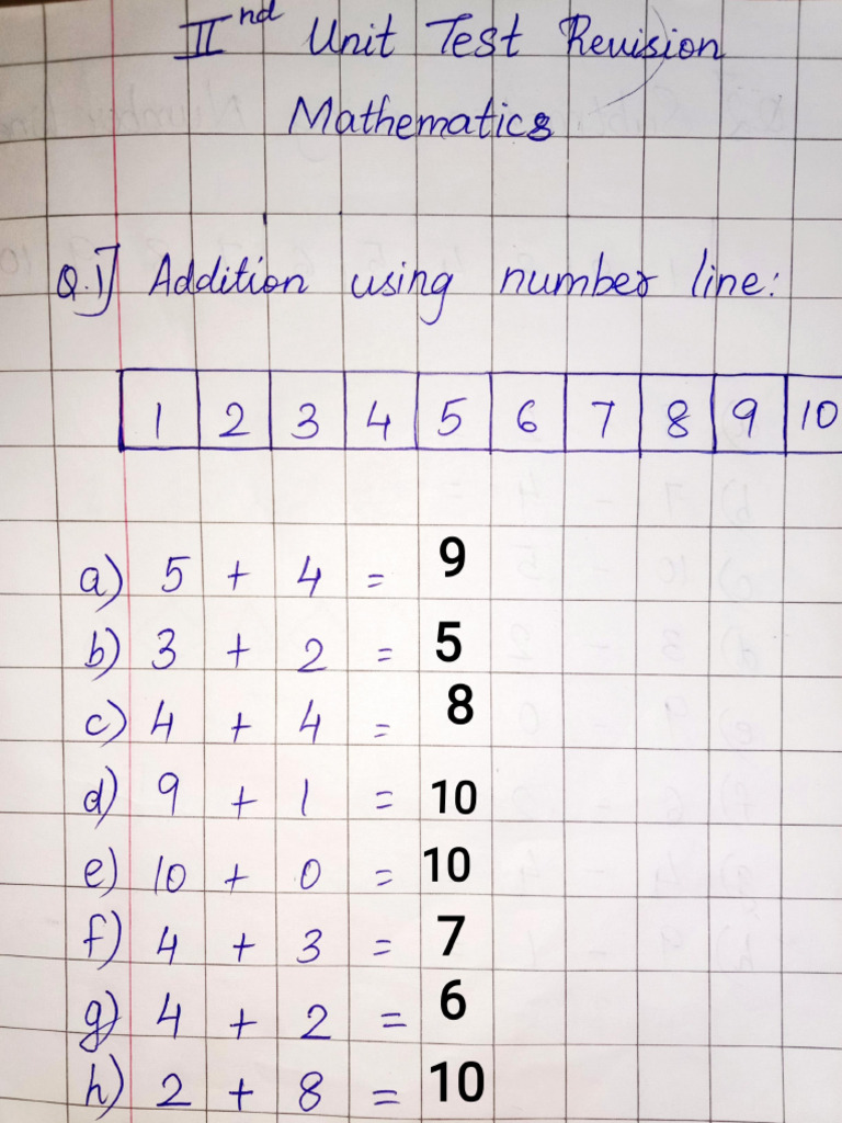 Unit Test 2 Math Revision | PDF