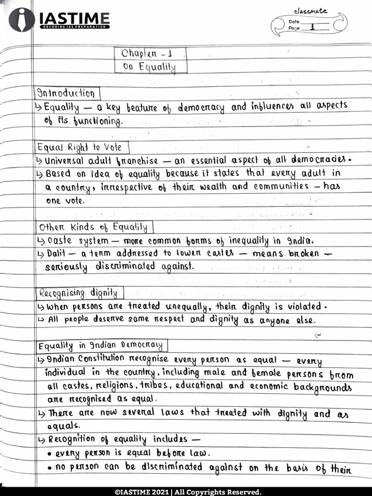 Understanding Equality in Indian Democracy | PDF | Eating Behaviors Of ...