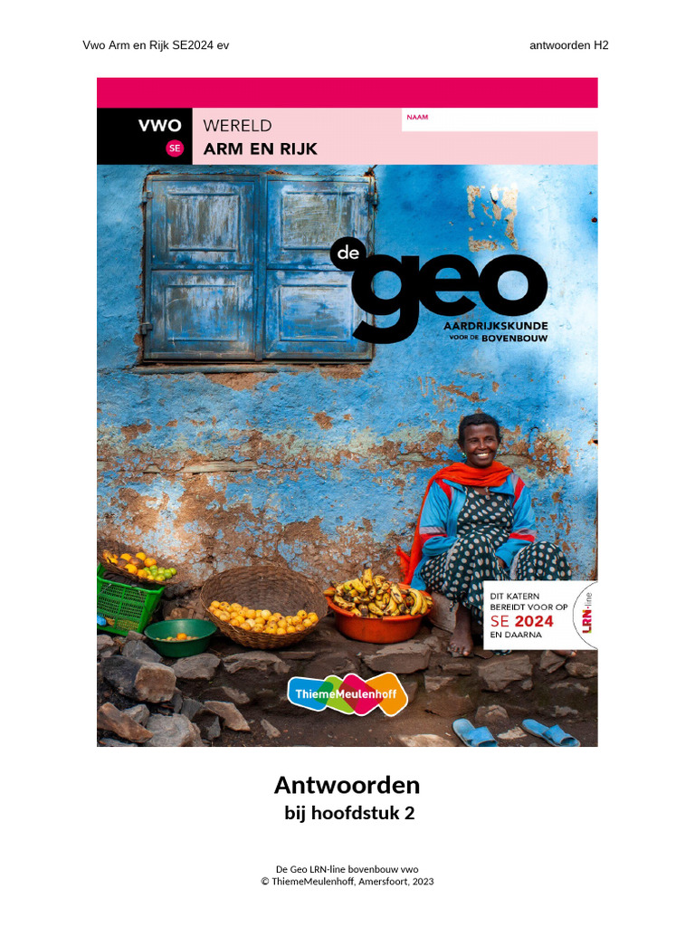 Vwo Arm-En-rijk SE2024-Ev H2 Antwoorden | PDF