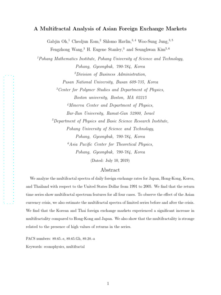 A Multifractal Analysis | PDF | Time Series | Applied Mathematics