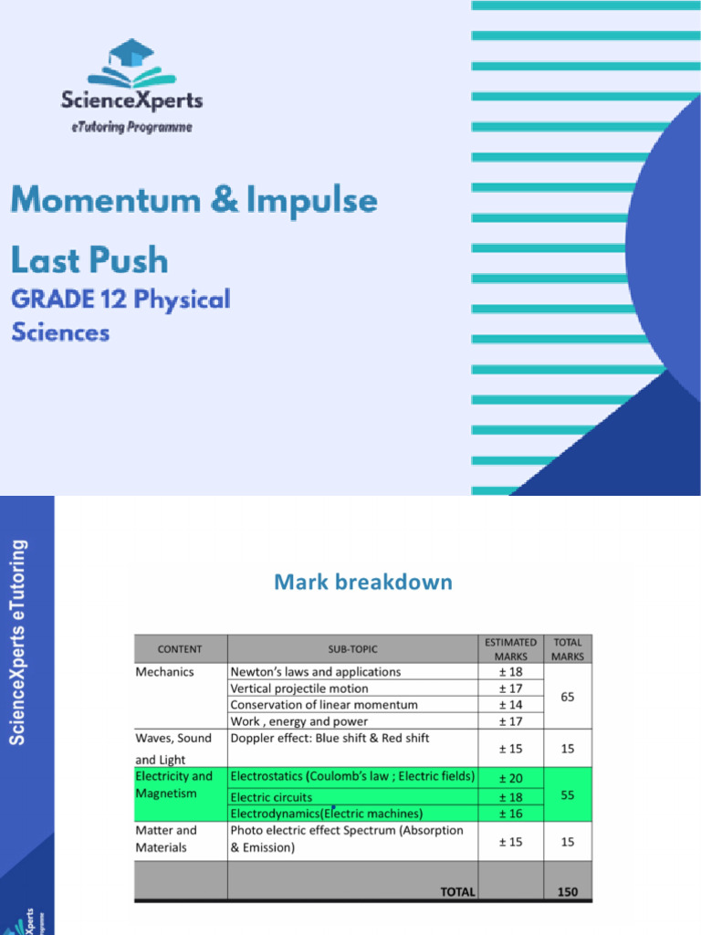 Momentum and Collisions Exam Guide | PDF | Force | Momentum