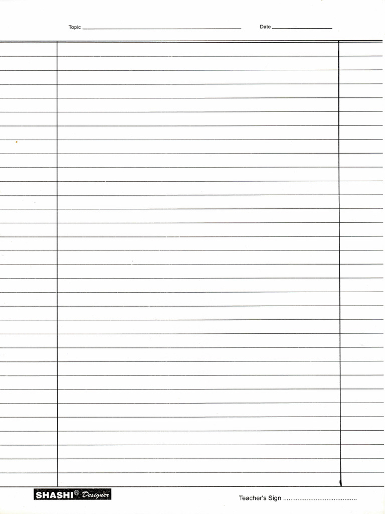 Double Margin Ruled Sheets | PDF