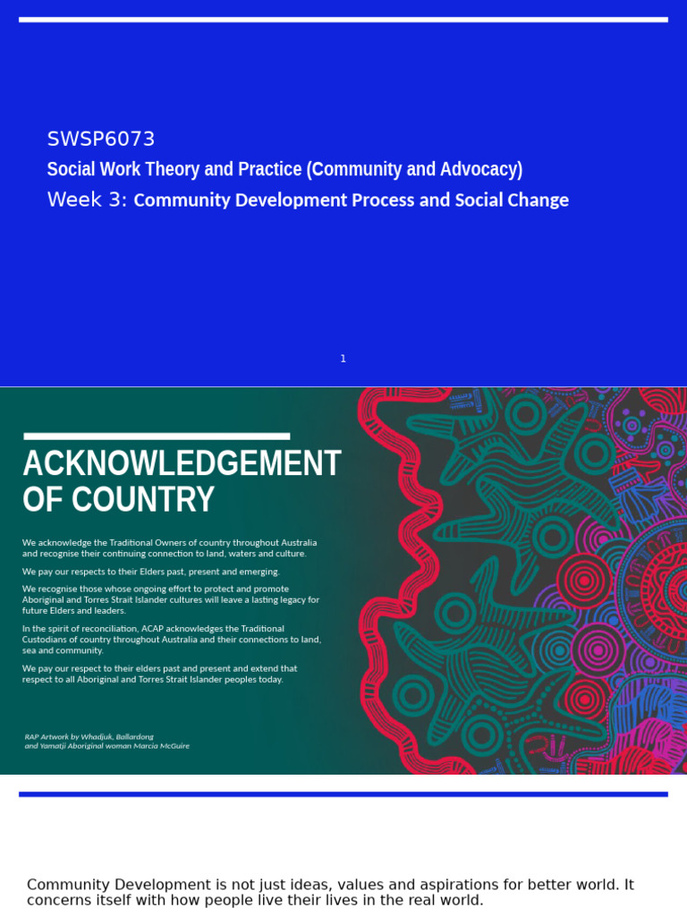 SWSP6073 2025 T3 Week 3 | PDF | Indigenous Australians | Community