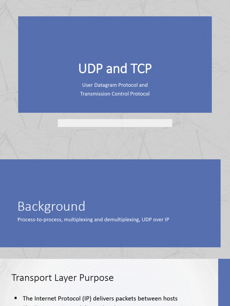 Itne 352 - Ch5 - Udp and TCP - 25261 | PDF | Transmission Control ...