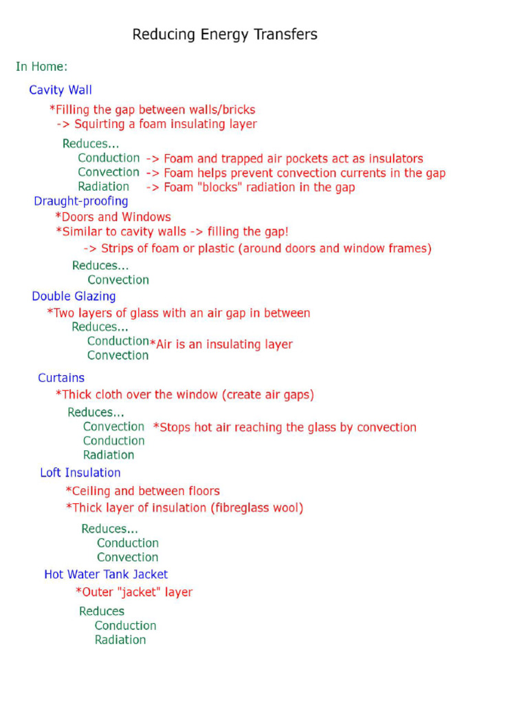 Teacher Notes - Reducing Energy Loss, Energy Resources | PDF