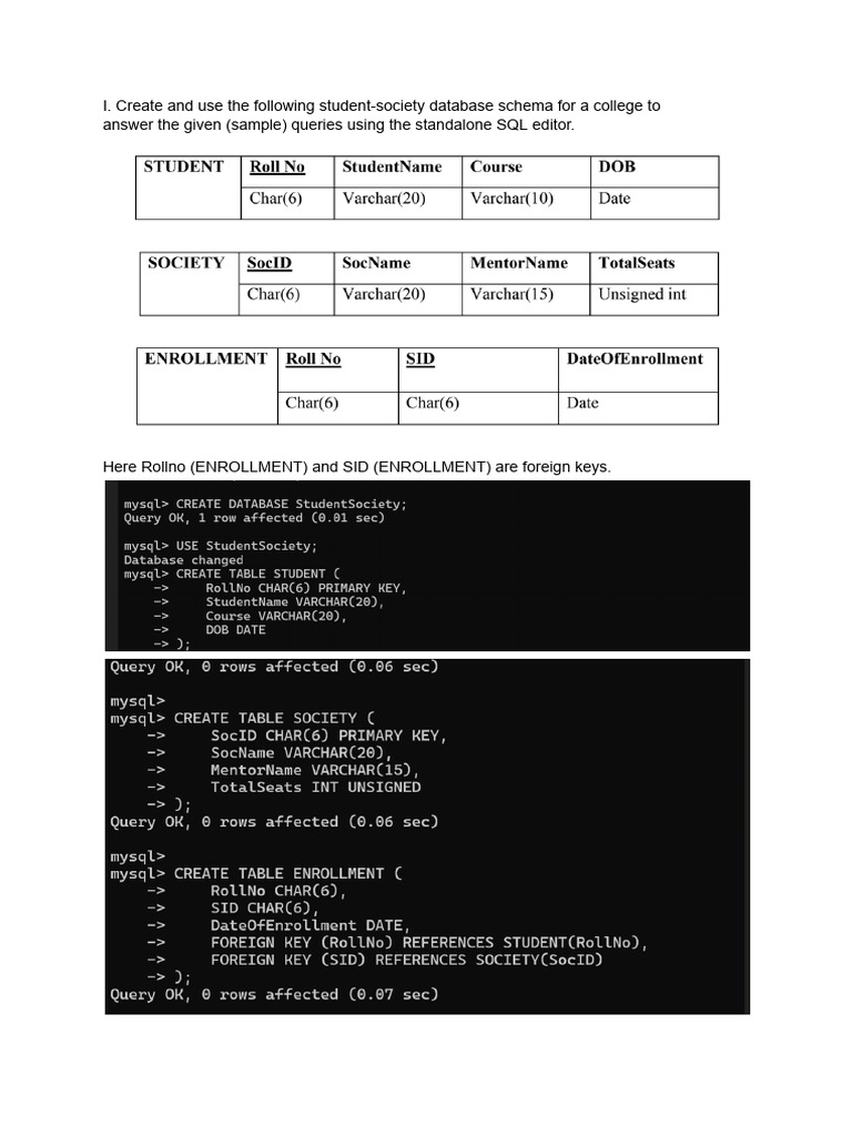 Practical List | PDF | Sql | Computing
