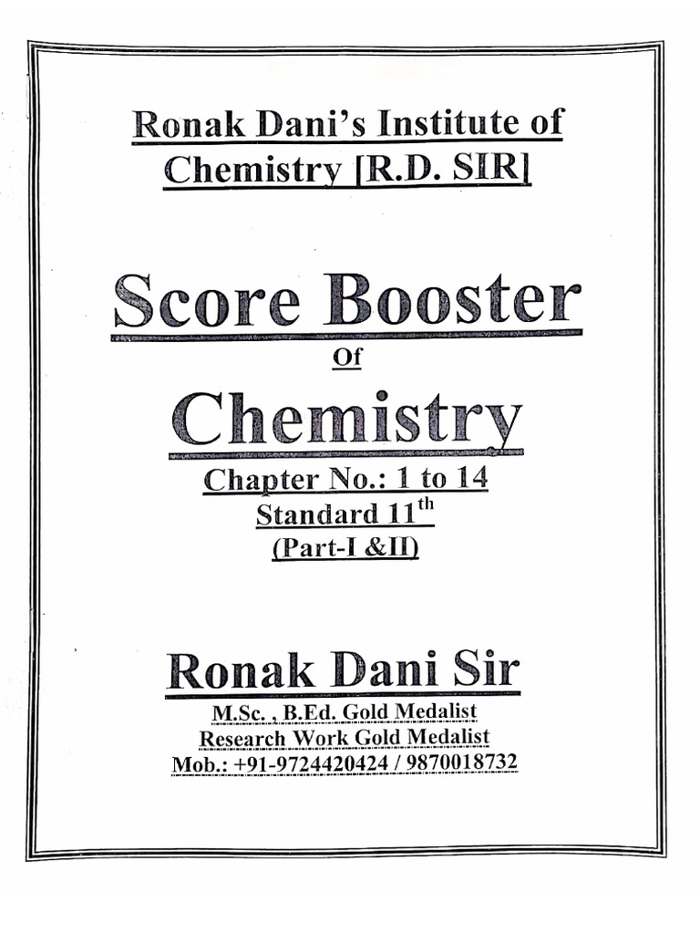 Score Booster of Standard 11th | PDF