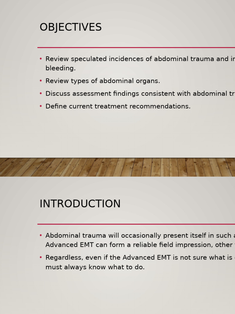 Abdominal Trauma Assessment and Care | PDF | Diseases And Disorders ...