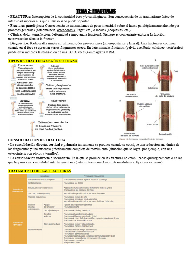 Tipos y Tratamientos de Fracturas Óseas | PDF | Pelvis | Hueso