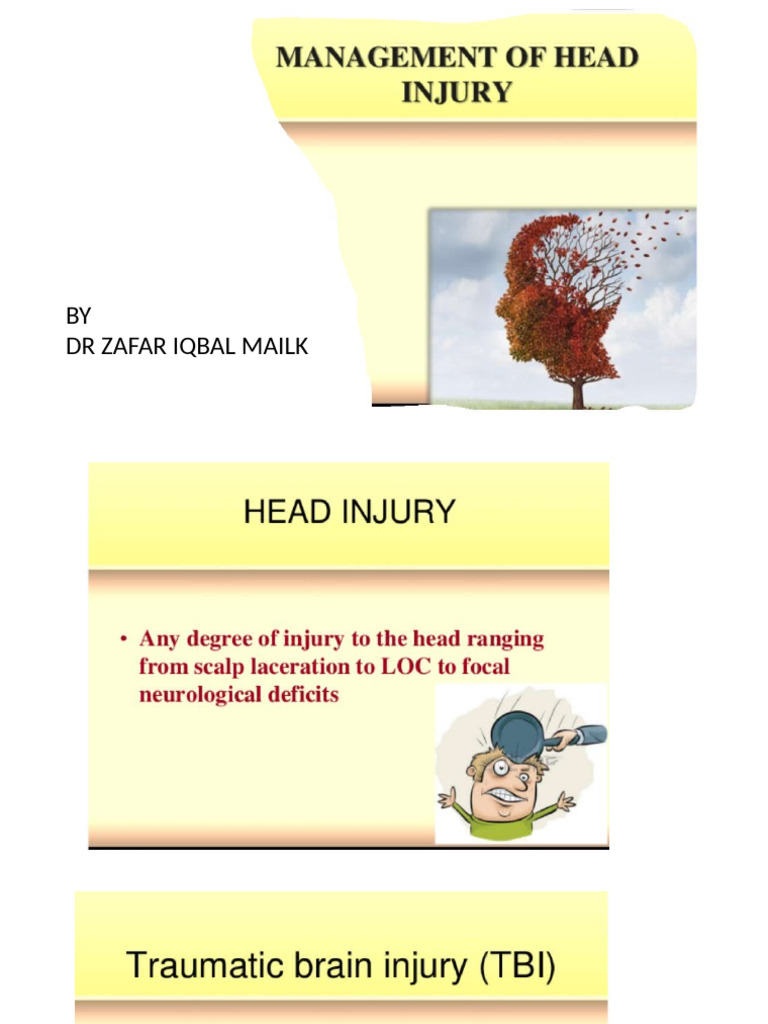 Head Injury Lecture | PDF