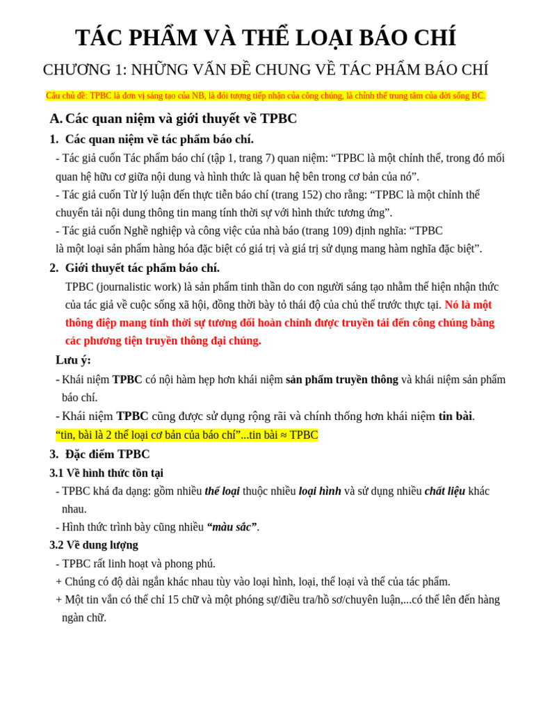 Những Vấn Đề Cung Về Tpbc | PDF