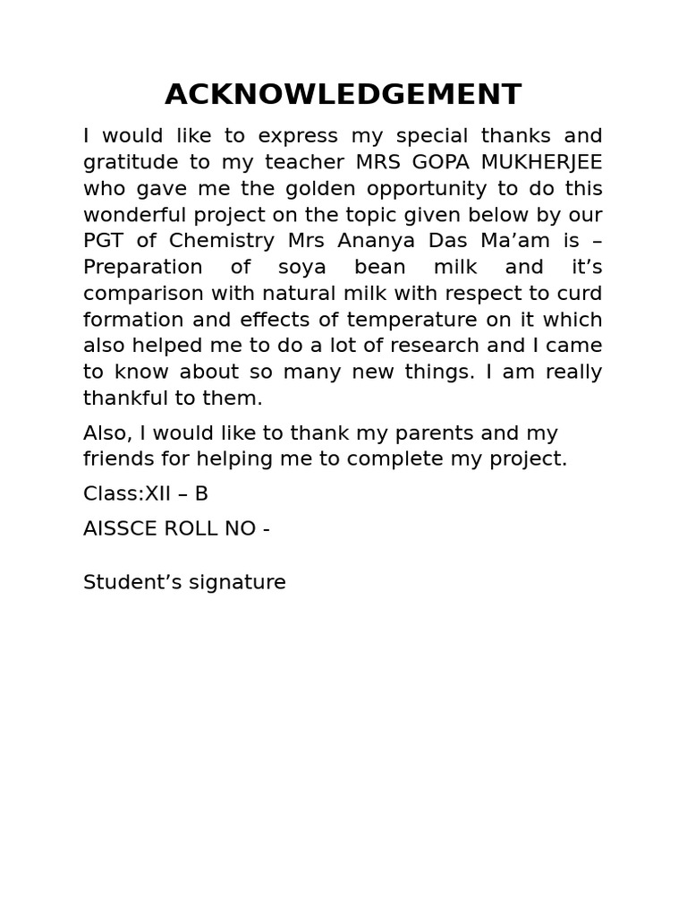 Acknowledgement | PDF