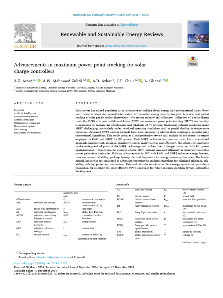 Solar Charge Controller MPPT Advances | PDF | Photovoltaic System ...