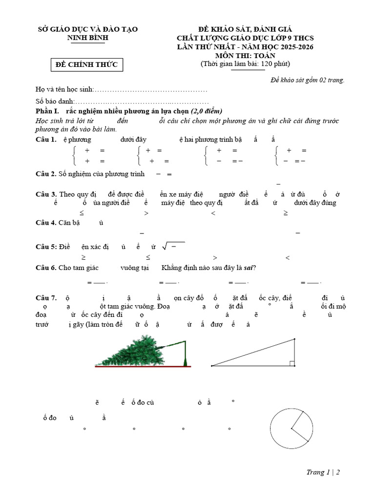 ĐỀ - OÁN 9 | PDF