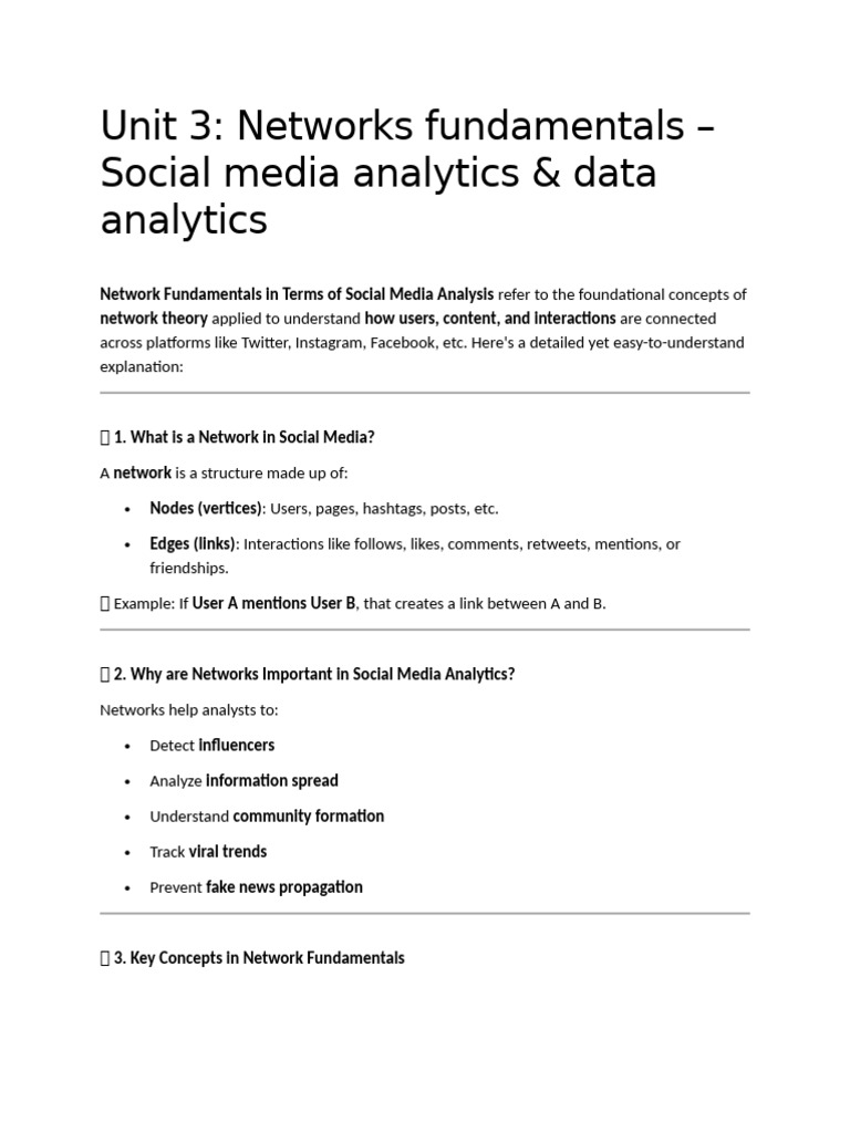 Social Media Network Analysis Basics | PDF | Peer To Peer | Social Media