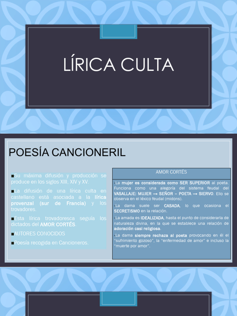 Lógica de la lírica culta y Manrique | PDF | Metro (poesía)