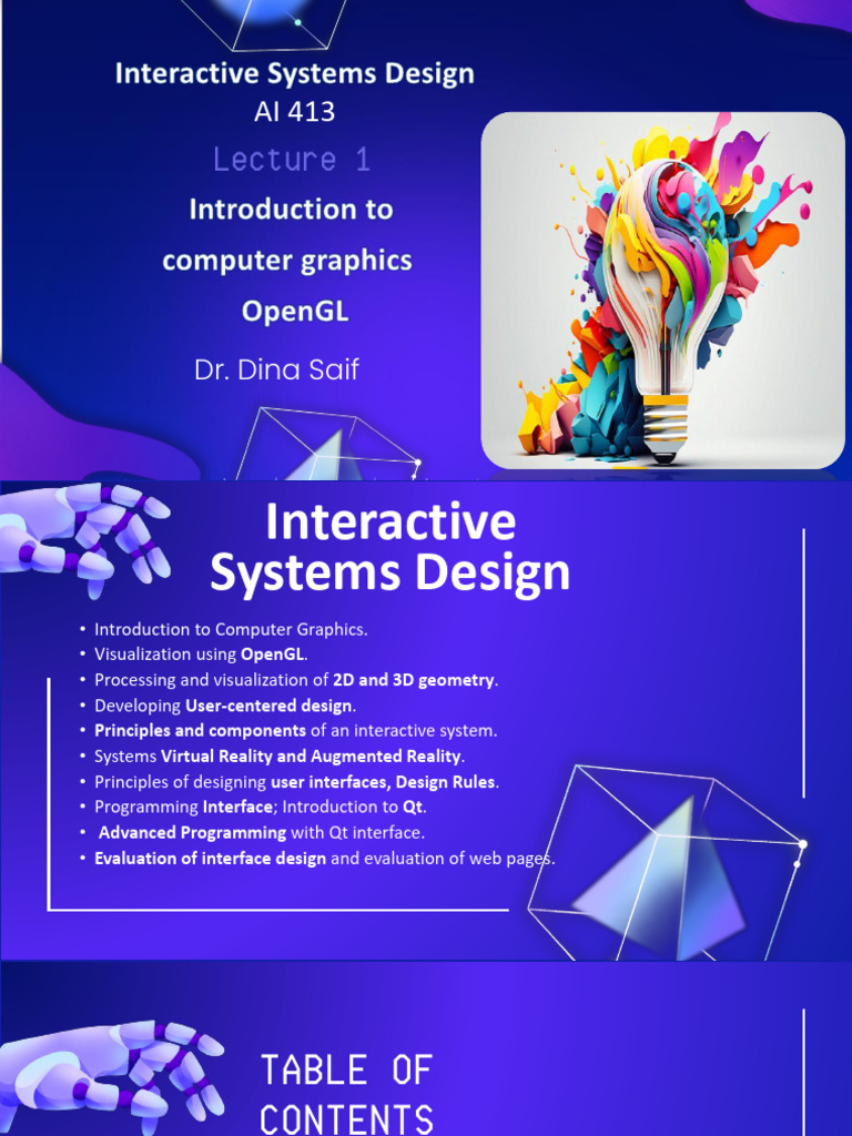 Lec 1 - Intro To Computer Graphics PDF | PDF | Rendering (Computer ...