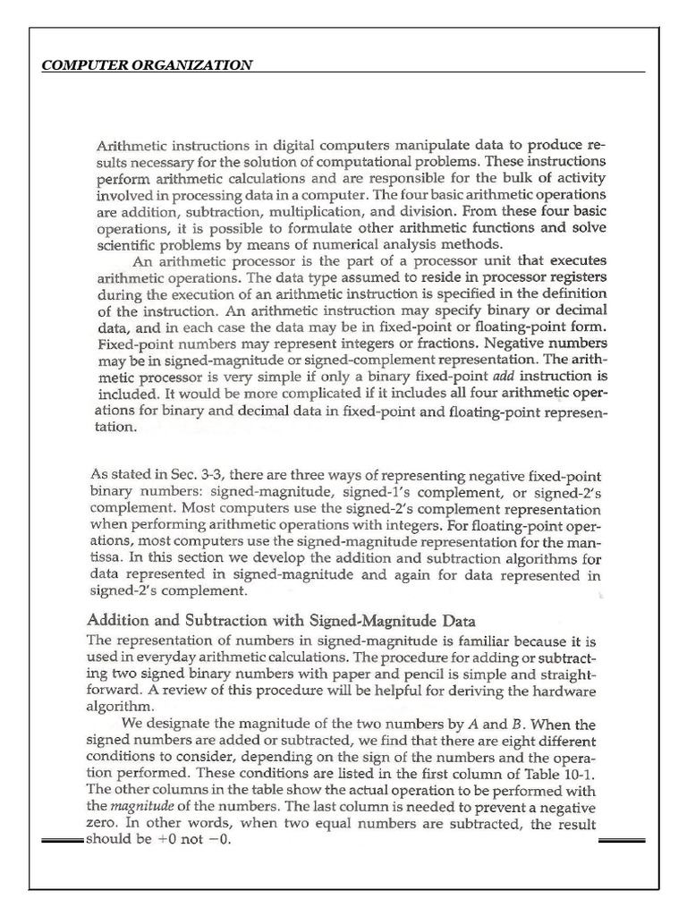 Computer Organization: Arithmetic & Control | PDF | Central Processing ...