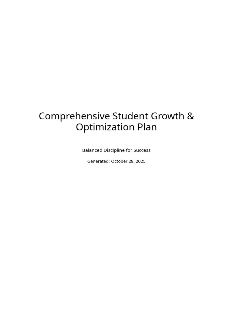 Student Growth Optimization Guide | PDF | Milk