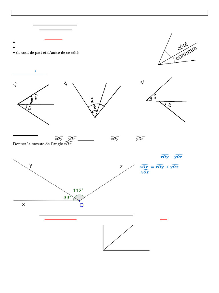 Vocabulaire et propriétés des angles | PDF | Fonction trigonométrique ...
