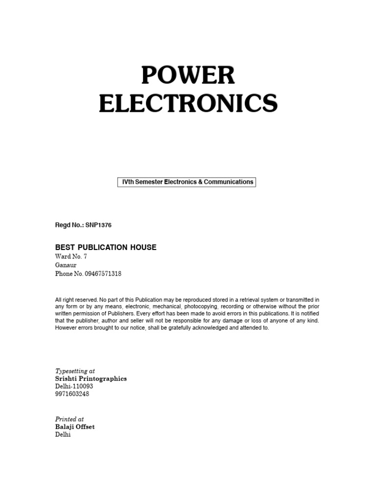 Power Electronics Devices Overview | PDF | P–N Junction | Bipolar ...