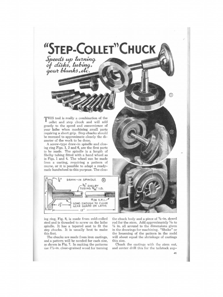 Lathe Step Chuck and Tool Guide | PDF | Screw | Tools