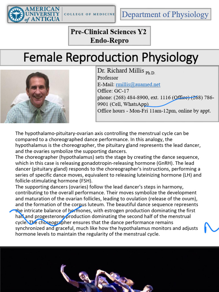 Female Repro Physiol PDF | PDF | Menstrual Cycle | Luteinizing Hormone