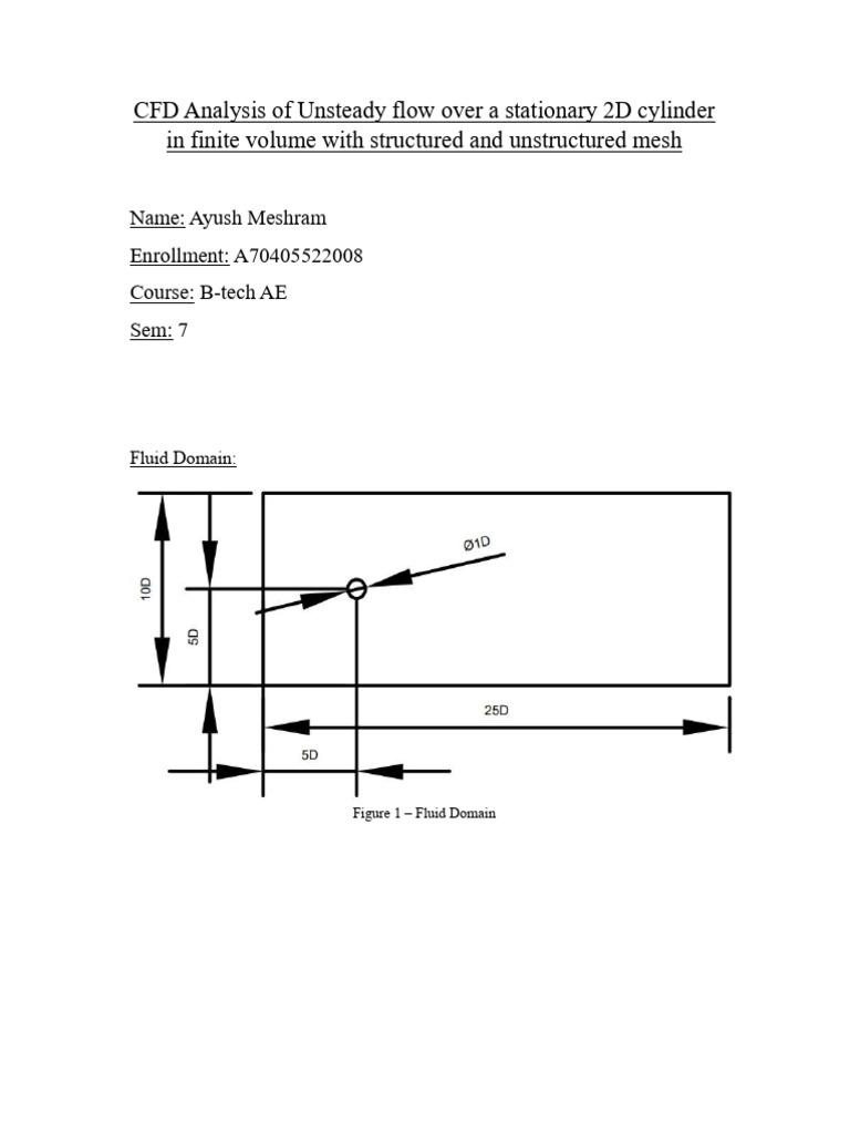 CFD Analysis of 2D Cylinder Flow | PDF | Vortices | Computational Fluid ...