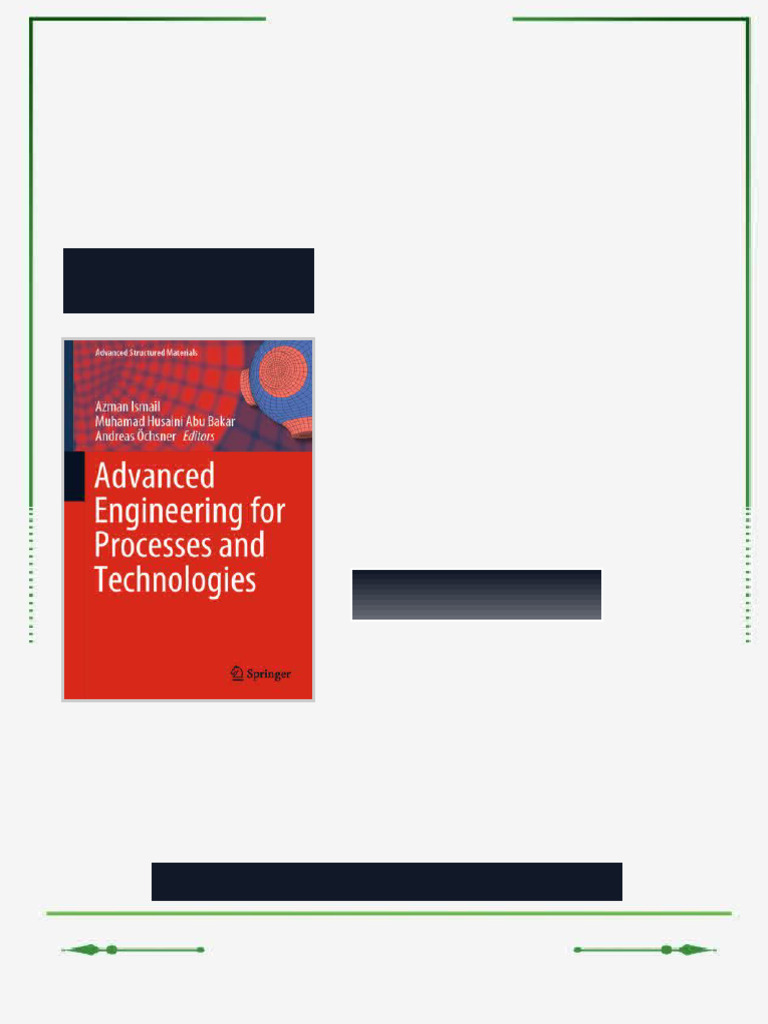 Advanced Engineering for Processes and Technologies Azman Ismail eBook ...