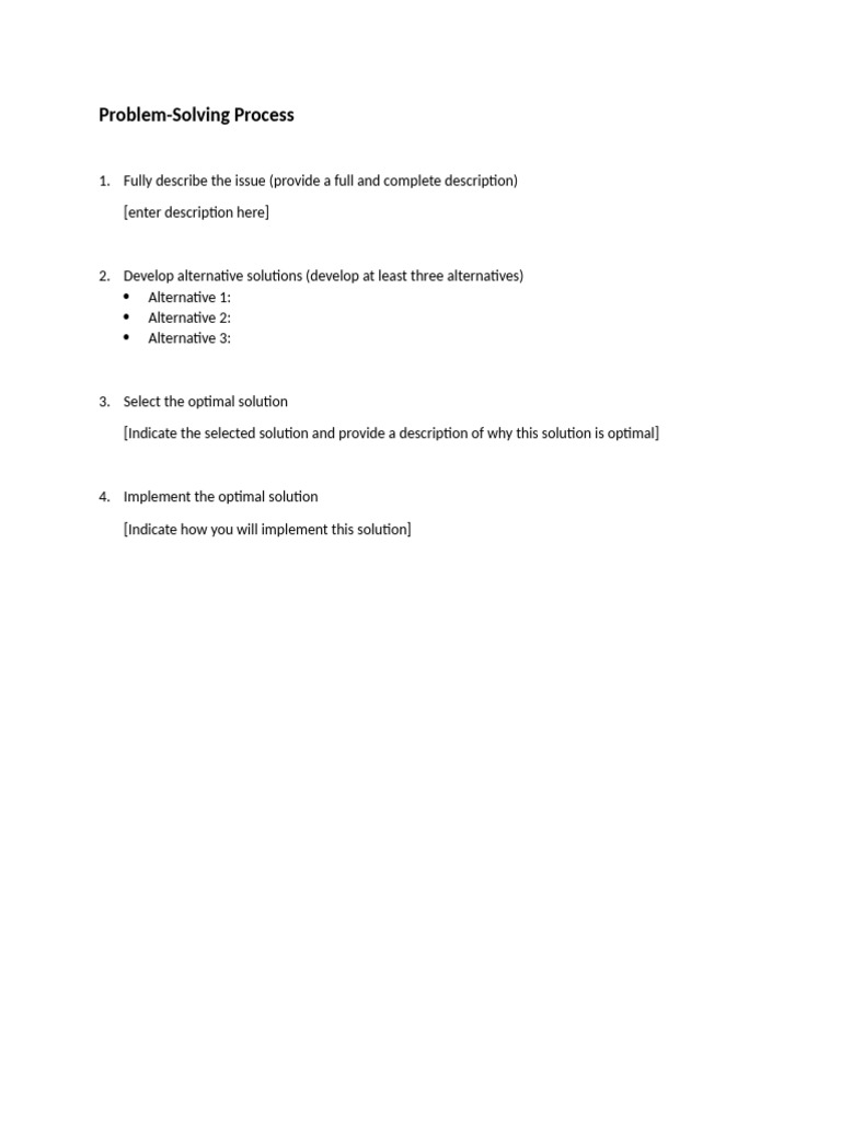 Effective Problem-Solving Steps | PDF