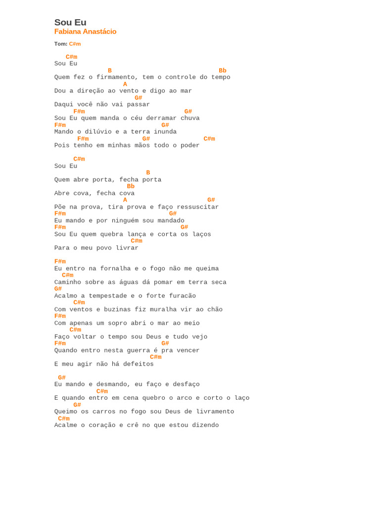 Letra da Música 