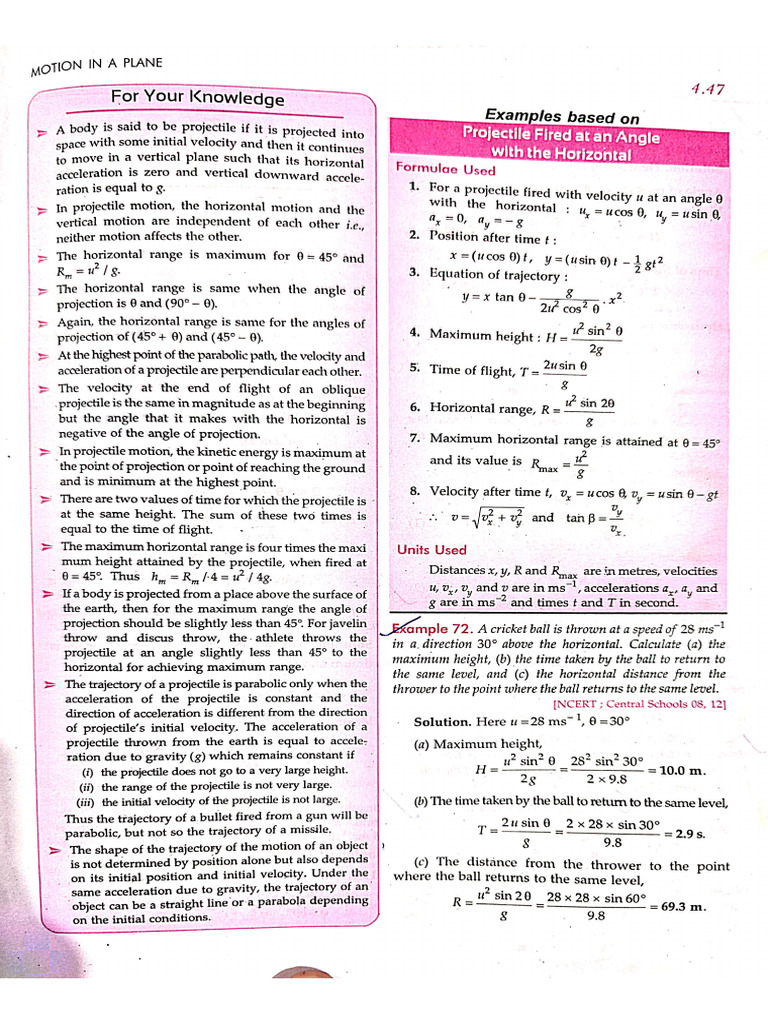 Projectile | PDF