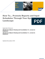 How to Promote Reports and Input Schedules Through Your System Landscape