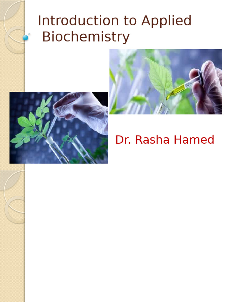 Overview of Applied Biochemistry | PDF | Biotechnology | Vaccines