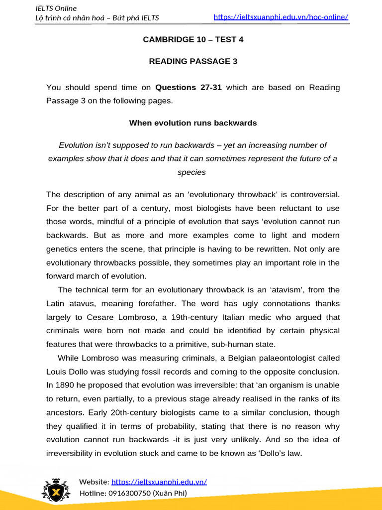 Evolutionary Throwbacks Explained | PDF | Evolution | Evolutionary Biology