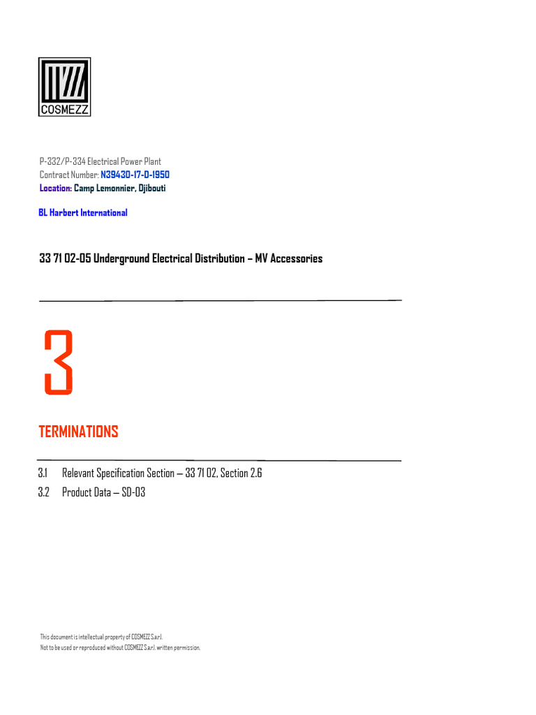 Medium Voltage Cable Termination Specs | PDF | Insulator (Electricity ...