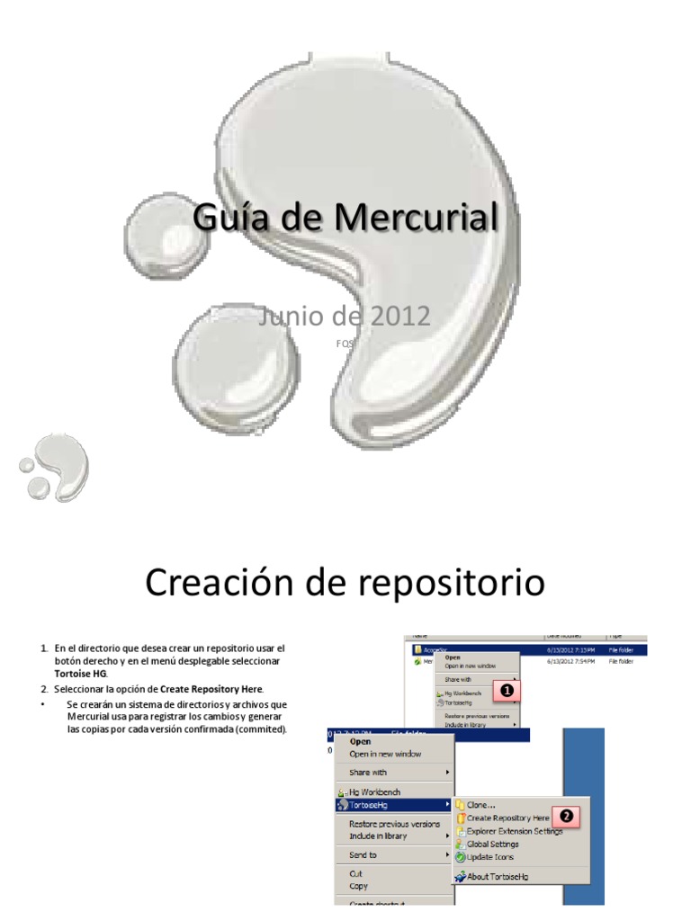 Guía de Control de Versiones Mercurial | PDF | Control de versiones ...