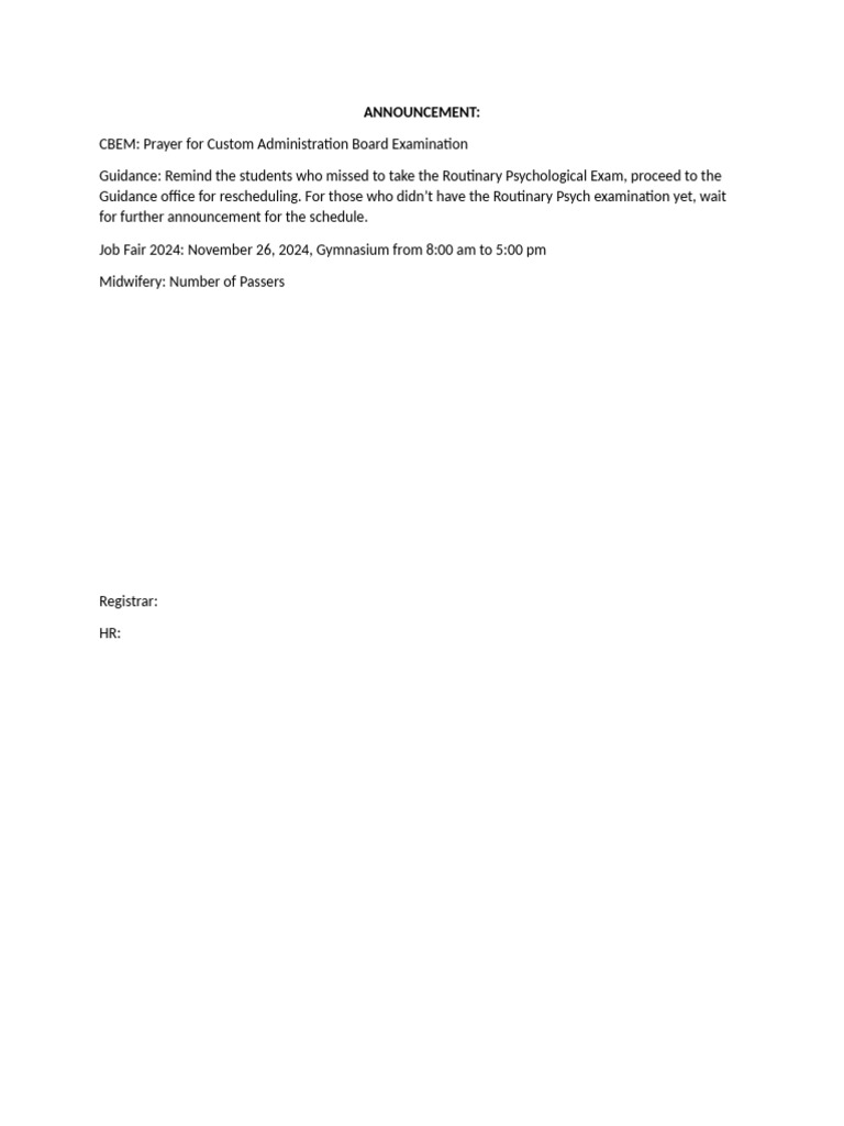 Announcement | PDF