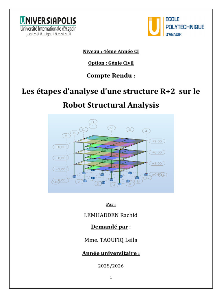 Analyse d'une structure R+2 avec RSA | PDF
