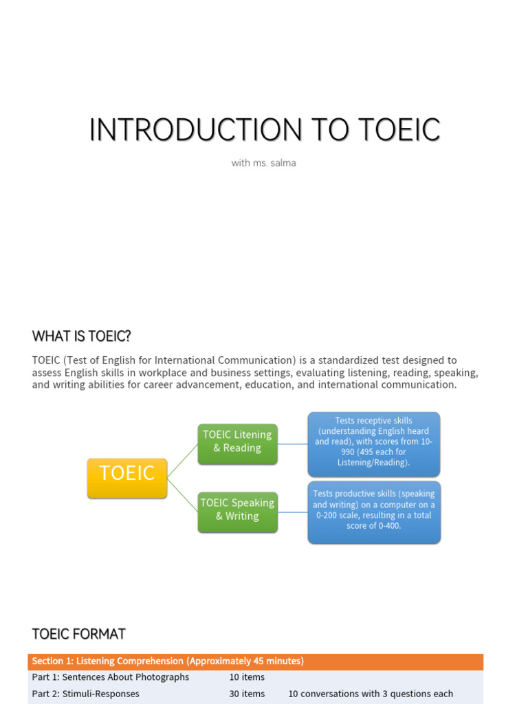 TOEIC Test Overview and Preparation Tips | PDF | Cognition | Human ...