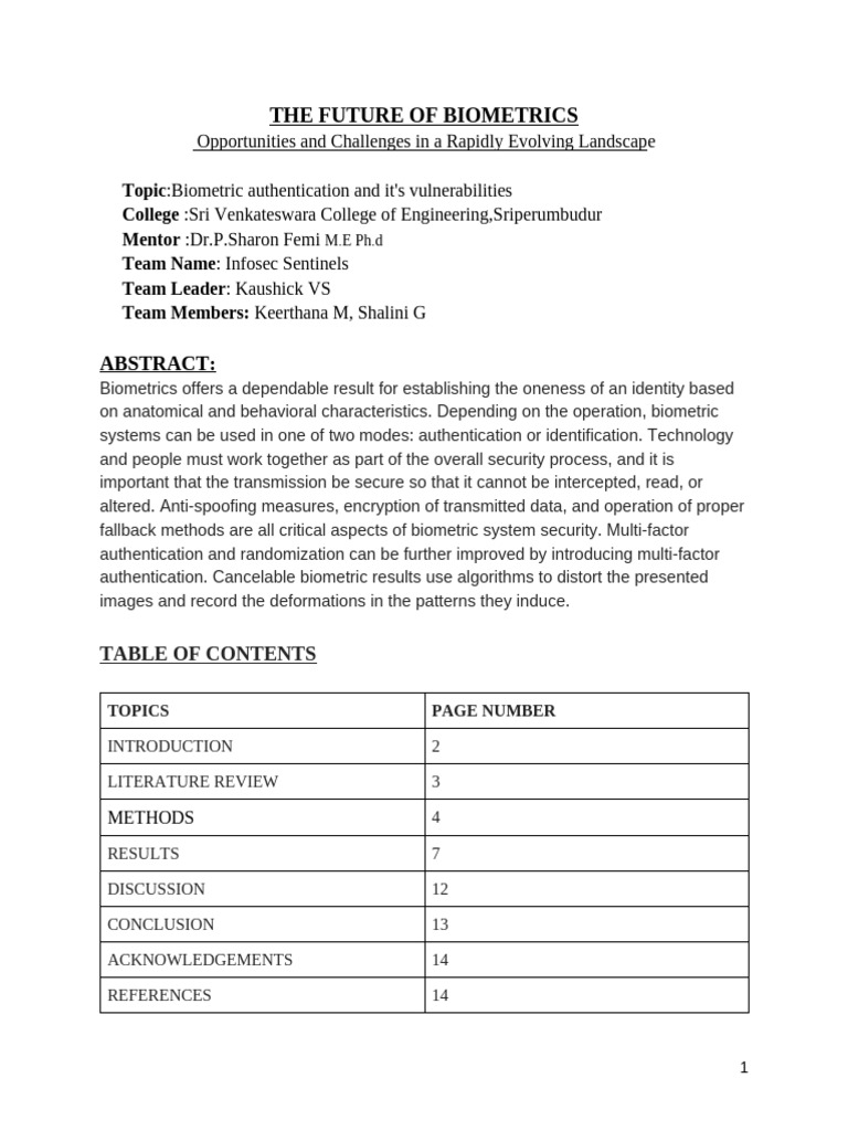 The Future of Biometrics | PDF | Biometrics | Authentication