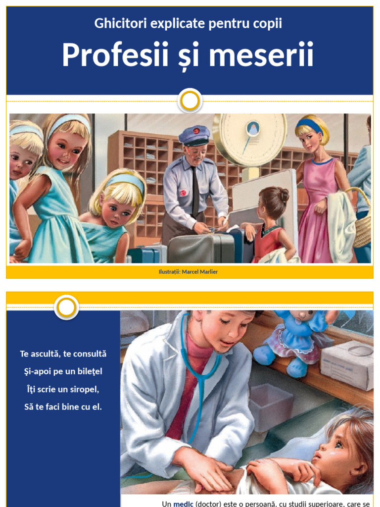 Ghicitori Explicate Despre Profesii Si Meserii | PDF