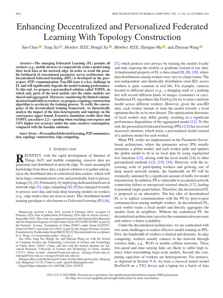 Enhancing Decentralized and Personalized Federated Learning With ...