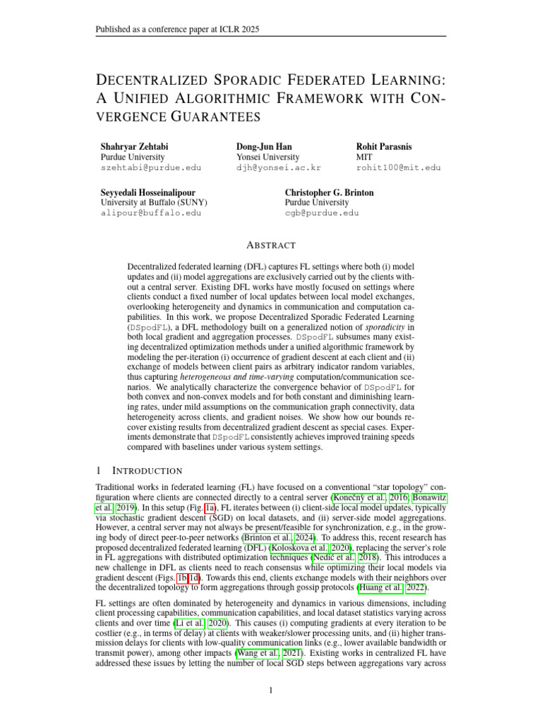 Decentralized Sporadic Federated Learning | PDF | Mathematics | Applied ...