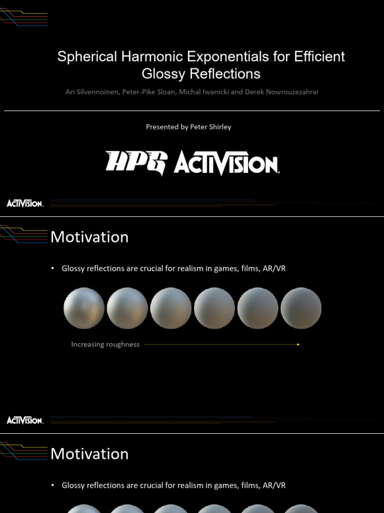 Spherical Harmonic Exponentials For Efficient Glossy Reflection | PDF ...