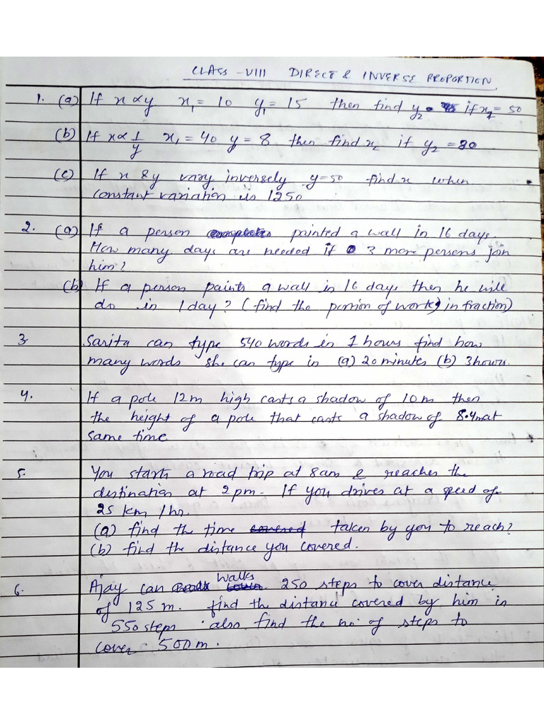 Class 8 Worksheets See | PDF