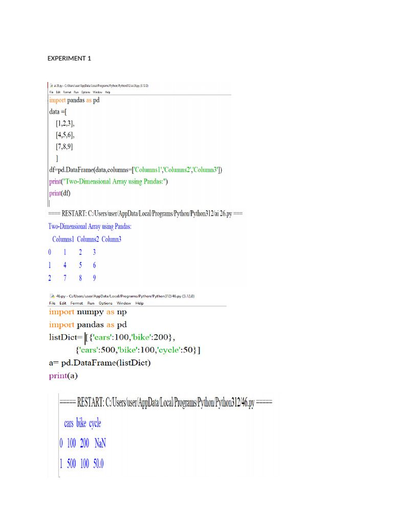 Experiment 1 Overview and Details | PDF