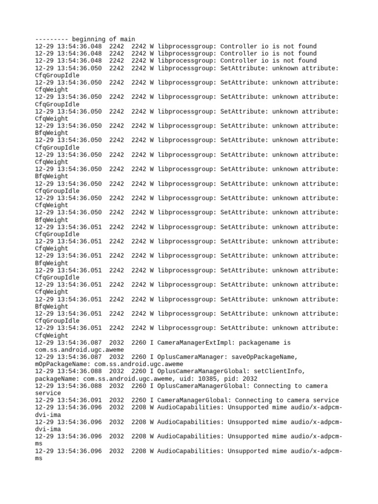 Oplus Camera Manager Log Analysis | PDF | Computing | Software Engineering