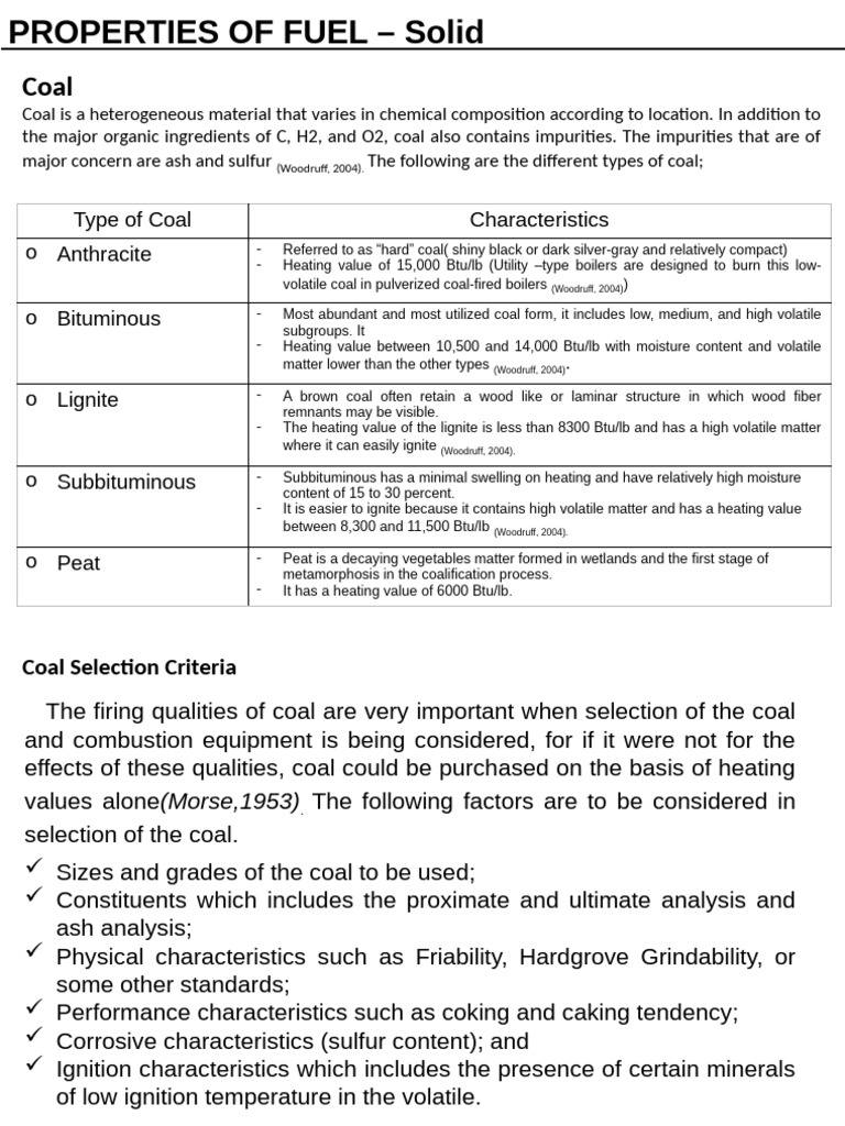 Coal Types and Their Properties | PDF | Coal | Combustion